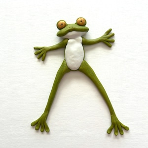 clay frog magnet