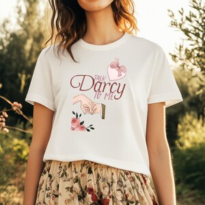 Pride and Prejudice T-Shirt: &quot;Talk Darcy to Me&quot; - Book Lover Gift