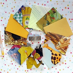 SPEDIZIONE GRATUITA. Mini buste, set di 10. Taglio a mano.Ecofriendly. 6,5 x 8,5 cm. OOAK. Per ringraziarvi, regali, bigliettini. (2,4" x 3,3")