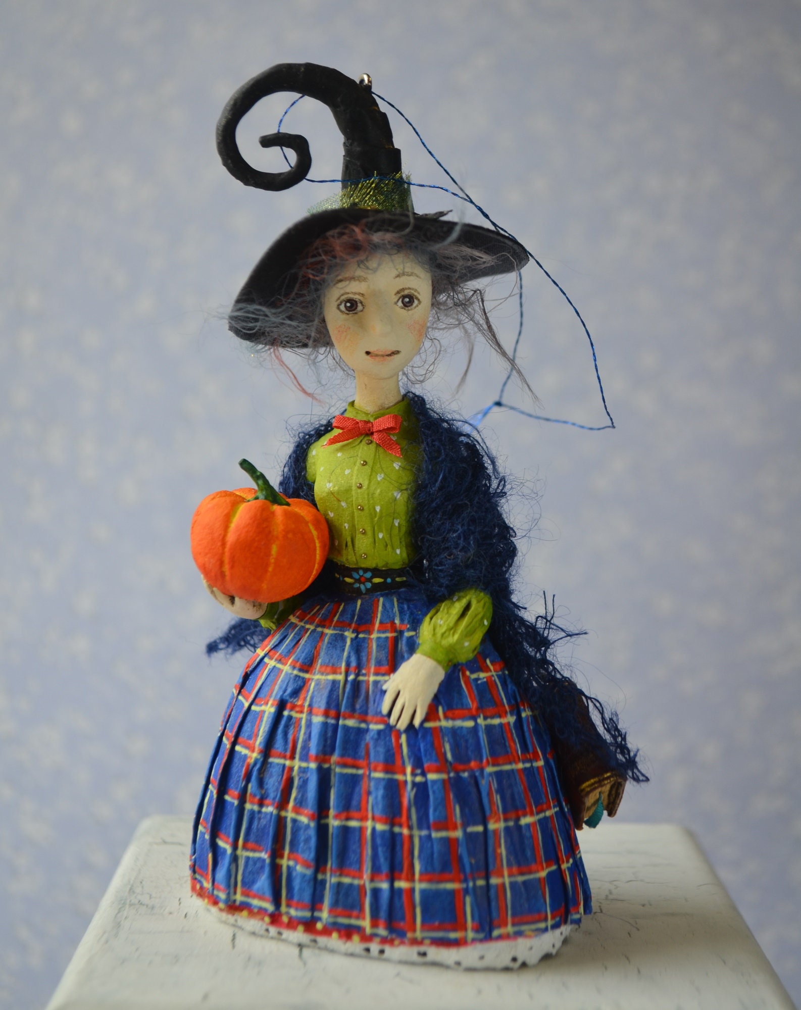 Witch Art Doll OOAK miniature doll Halloween Witch Tiny Etsy