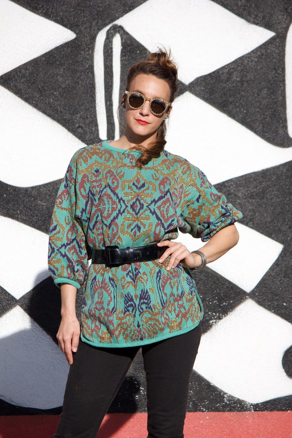 Feeling Francine Cropped Sleeve Sweater - 90s Vintage Sweater