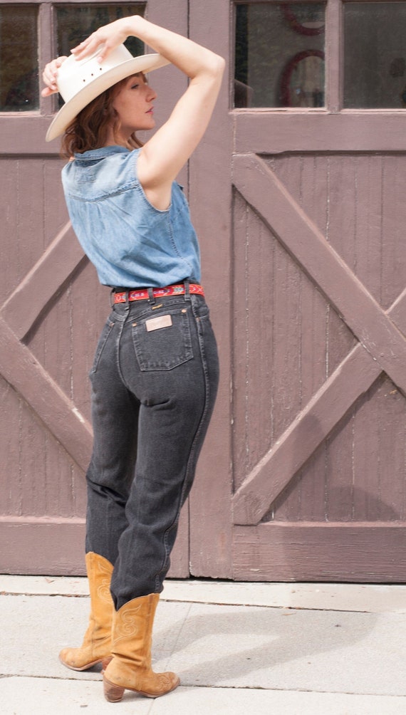 Dark Sky Wranglers - Vintage Wrangler Jeans - 80s Denim Pants