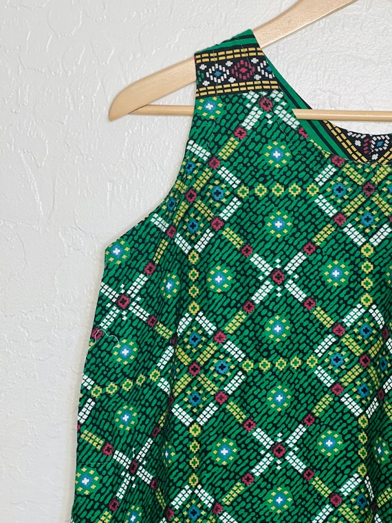 Vintage B&W Leaf Garden Dress 100% Cotton