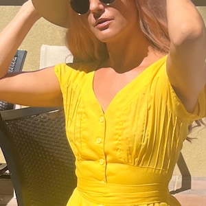 Sunflower Yellow Dress with Pockets