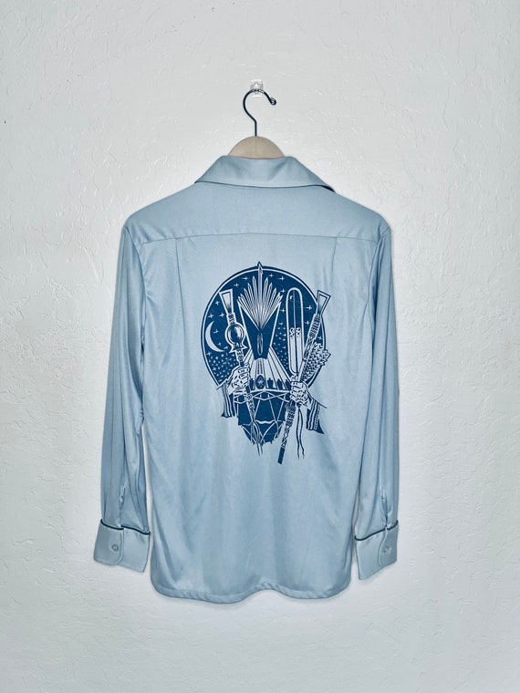 RARE Vintage Mens Sportswear PowWow Graphic Shirt - Rare 70s Vintage Shirt