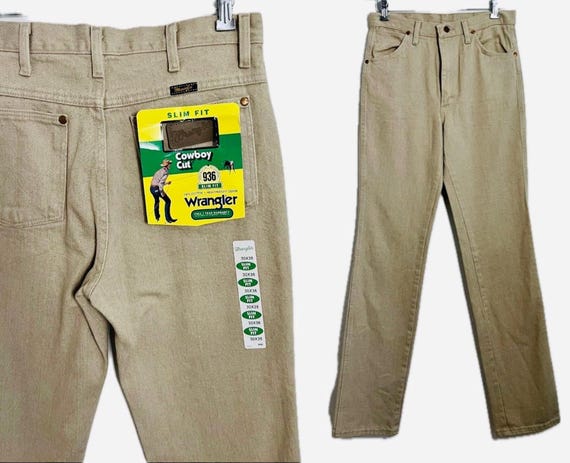 Deadstock Wheat Wranglers - Cowboy Cut - 936 Slim Fit - 70s Vintage Wranglers Jeans