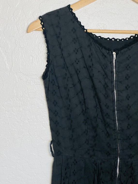 Little Black Eyelet Lace Dress - 50s vintage dresses - LBD