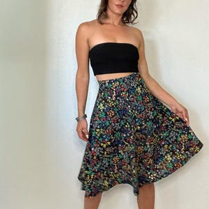 Frolics in Flowers Vintage Skirt