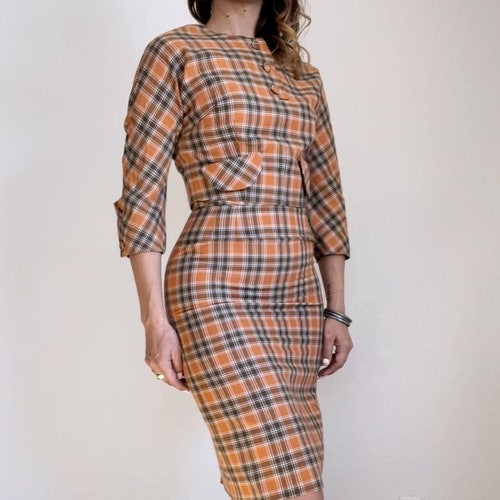 Mavis Plaid shops Suit Dress - 1950s vintage