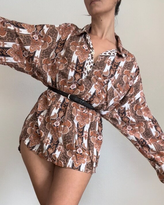 Pleasantly Paisley Vintage Button Up - 1970s Vintage Shirt