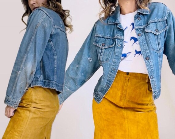 Distressed Denim Jacket - 1990s Vintage Jacket