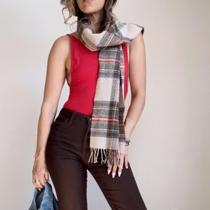Plaid to Meet You - Vintage Lambswool Scarf - 1970s Vintage Scarf