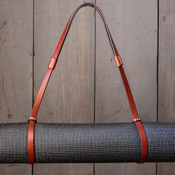 Leather Yoga Strap Etsy