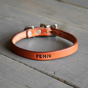 Leather Cat Collar | Pet Name Tag | Handmade Cat Collar | Personalized Cat Tag | Pet ID Tags | Custom Pet Tag | Unique Dog Collar