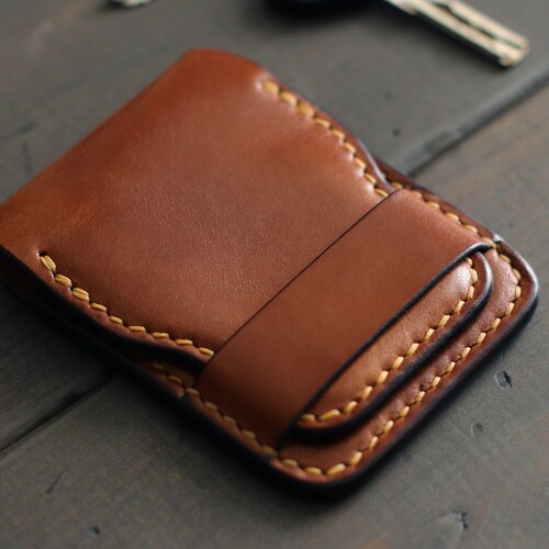 Minimalist Wallet With Leather Card Holder Mens Wallet - Etsy