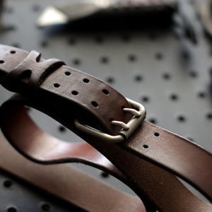 Men's Leather Belt | 1.5" Wide Leather Belt | Custom Leather Belt | Leather Belt for Men | Natural Leather Belt | M-style image 12