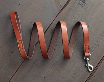 Leather Dog Leash | 4ft Length | Leather Dog Lead | Service Dog Leash | Pet Parent Gift | Custom Leather Dog Leads | Custom Pet Tag Lead