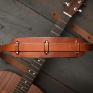 Leather Guitar Strap | Custom Guitar Strap Acoustic or Electric Guitar | Brown or Black Leather Guitar Strap | Musician Gift | BOLD Style