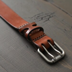 Men's Leather Belt | 1.5" Wide Leather Belt | Custom Leather Belt | Leather Belt for Men | Natural Leather Belt | M-style image 16