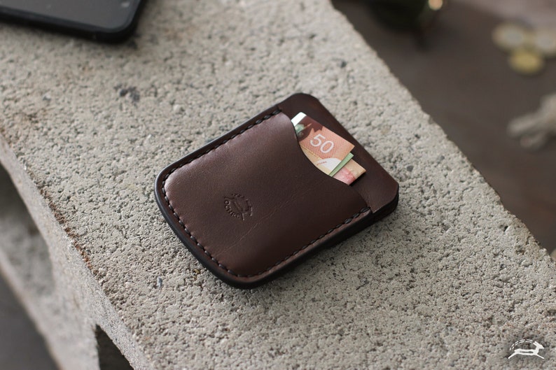 Minimalist Wallet Leather Card Holder Mens Wallet Leather EDC Custom Wallet Leather Wallet Slim Wallet Personalized Wallet FLIP image 4