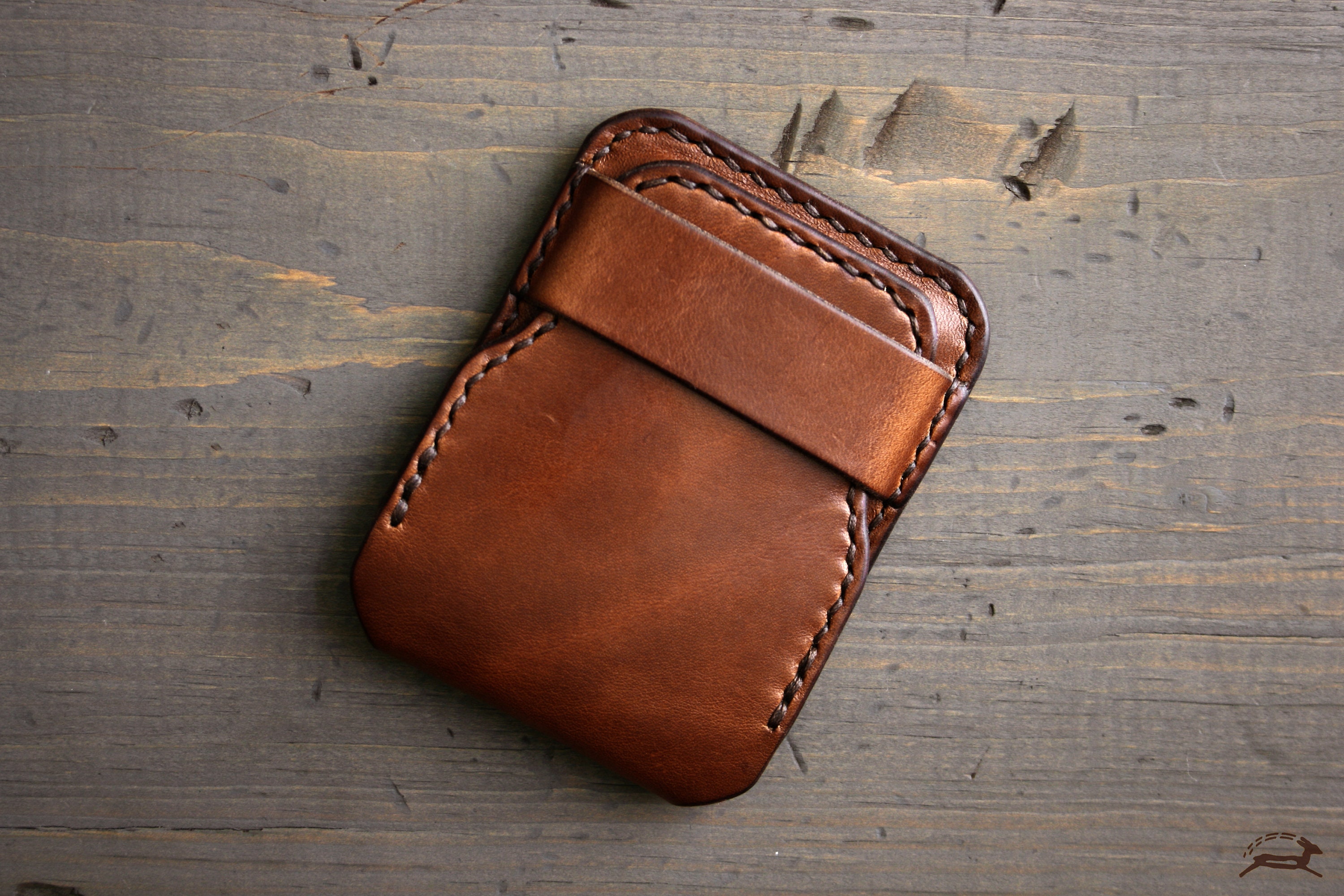 Handmade Leather Wallet Slim Mens Wallet Minimalist Front | Etsy