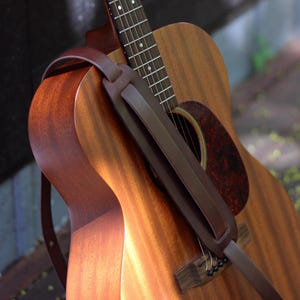 Leather Guitar Strap | Custom Guitar Strap | Handmade Guitar Strap | Personalized Guitar | Acoustic Guitar | Bass Guitar Gifts | FOLK style image 3