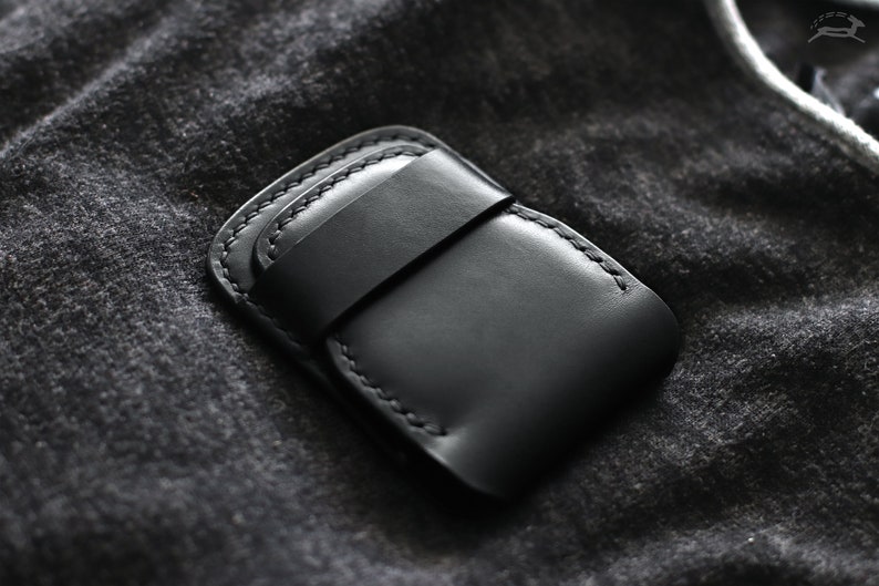 Minimalist Wallet Leather Card Holder Mens Wallet Leather EDC Custom Wallet Leather Wallet Slim Wallet Personalized Wallet FLIP image 8