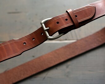Men's Leather Belt | 1.5" Wide Leather Belt | Custom Leather Belt | Leather Belt for Men | Natural Leather Belt | E-style
