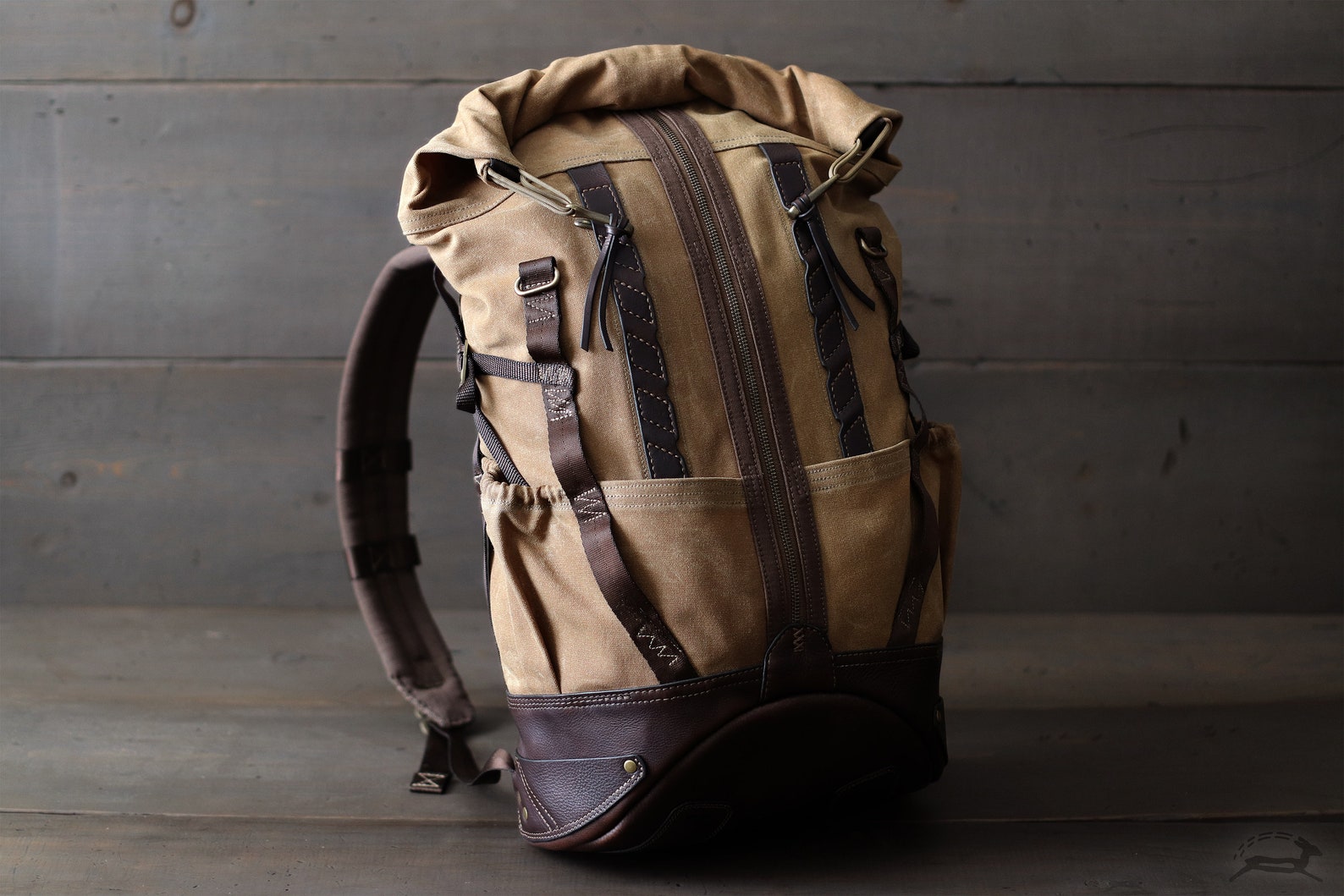Waxed Canvas Backpack Men's Hiking Backpack Canvas Etsy