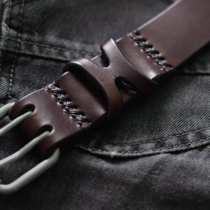 Men's Leather Belt | 1.5" Wide Leather Belt | Custom Leather Belt | Leather Belt for Men | Natural Leather Belt | M-style image 13