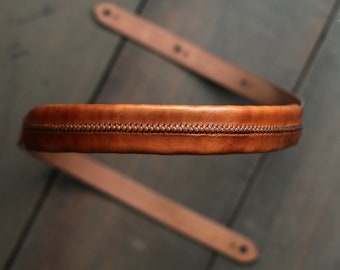 Leather Guitar Strap | Personalised Guitar Strap Leather | Acoustic Guitar Strap | Thin Guitar Strap | Guitarist Gift | XPAD Style