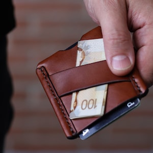 Slim Leather Wallet Business Card Holder ID Wallet EDC Wallet Minimalist Wallet Card Wallet Custom Wallet Money Clip Wallet image 8