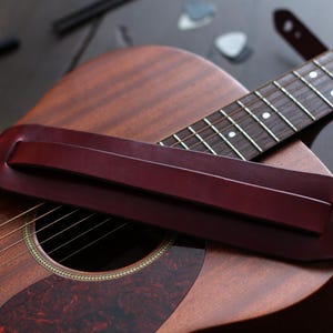 Leather Guitar Strap | Custom Guitar Strap | Handmade Guitar Strap | Personalized Guitar | Acoustic Guitar | Bass Guitar Gifts | FOLK style image 5