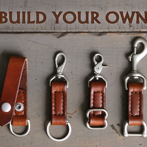 Leather Key Fob Monogrammed - Personalized Leather Key Fob - Custom Leather Key Chain Accessory - Leather Key Holder with Ring or Clasp