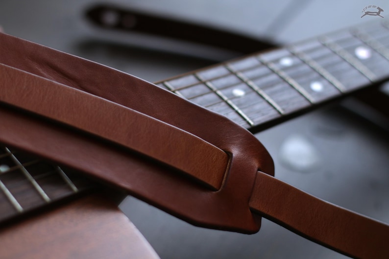 Leather Guitar Strap | Custom Guitar Strap | Handmade Guitar Strap | Personalized Guitar | Acoustic Guitar | Bass Guitar Gifts | FOLK style image 10