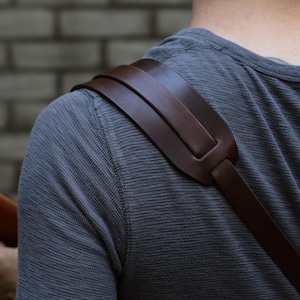 Leather Guitar Strap | Custom Guitar Strap | Handmade Guitar Strap | Personalized Guitar | Acoustic Guitar | Bass Guitar Gifts | FOLK style image 2