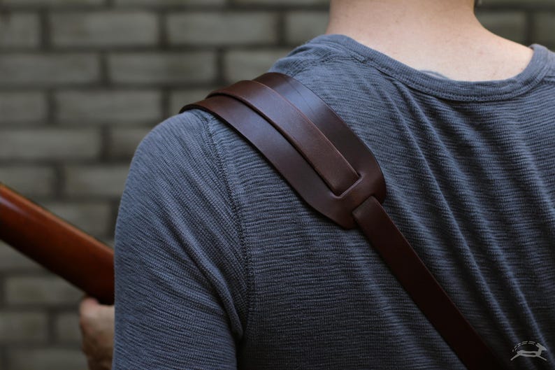 Leather Guitar Strap | Custom Guitar Strap | Handmade Guitar Strap | Personalized Guitar | Acoustic Guitar | Bass Guitar Gifts | FOLK style image 2