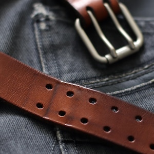 Men's Leather Belt | 1.5" Wide Leather Belt | Custom Leather Belt | Leather Belt for Men | Natural Leather Belt | M-style image 11
