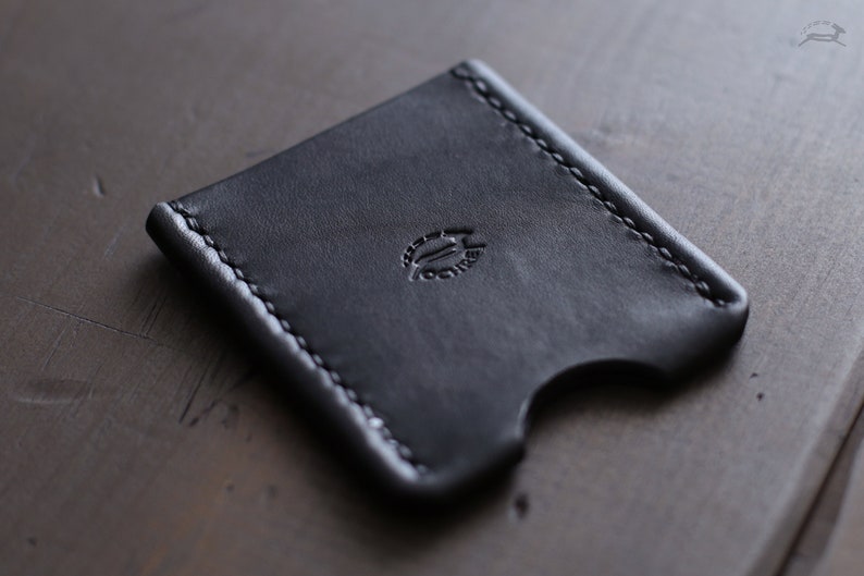 Slim Leather Wallet Business Card Holder ID Wallet EDC Wallet Minimalist Wallet Card Wallet Custom Wallet Money Clip Wallet image 5