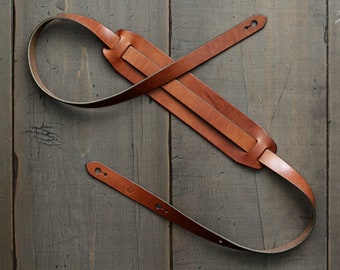 Leather Guitar Strap | Custom Guitar Strap | Handmade Guitar Strap | Personalized Guitar | Acoustic Guitar | Bass Guitar Gifts | FOLK style