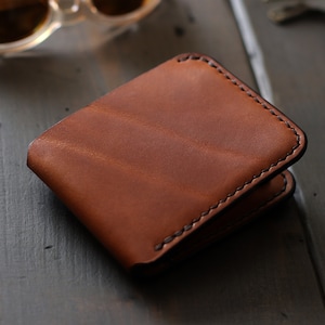 Cartera de cuero para hombre, regalo, billetera plegable, billetera personalizada, billetera grabada, billeteras para hombre, billetera pequeña, billetera EDC para hombre