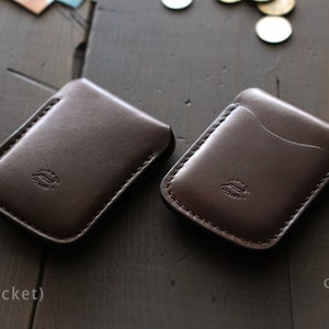 Minimalist Wallet Leather Card Holder Mens Wallet Leather EDC Custom Wallet Leather Wallet Slim Wallet Personalized Wallet FLIP image 7