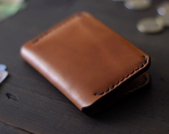 Card Wallets for Men | Business Card Holder | Brown or Black Leather Wallet | Small Womens Wallet | Minimalist Wallet | Personalized Wallet