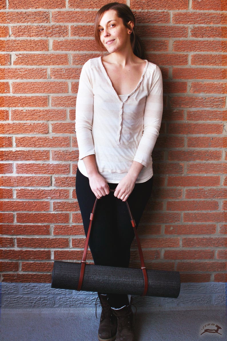 Leather Yoga Mat Holder Handmade Strap Carrier for Yoga Mats Etsy