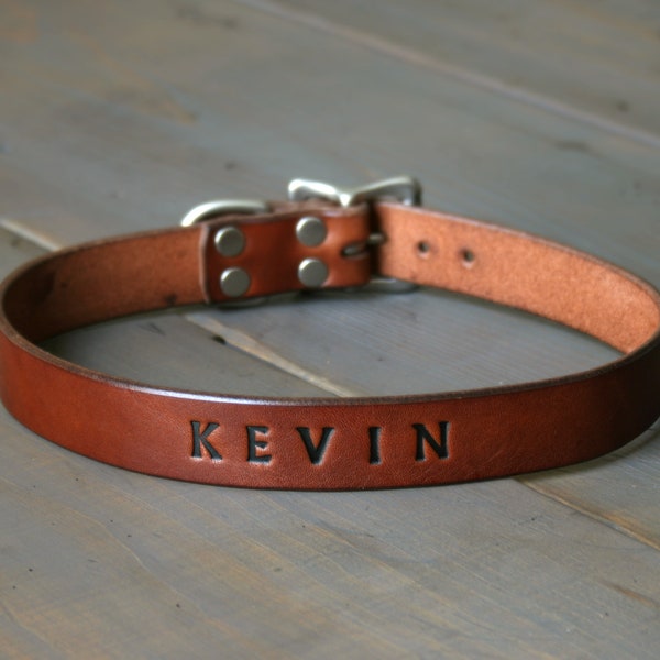 Handmade Dog Collar | Leather Dog Collar for Large or Small Dogs | Pet ID Tags | Personalized Cat Tag | Dog Tag for Dogs