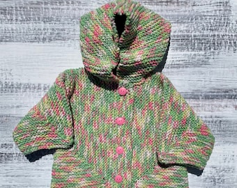 Knitted Jacket with Hood for Toddler