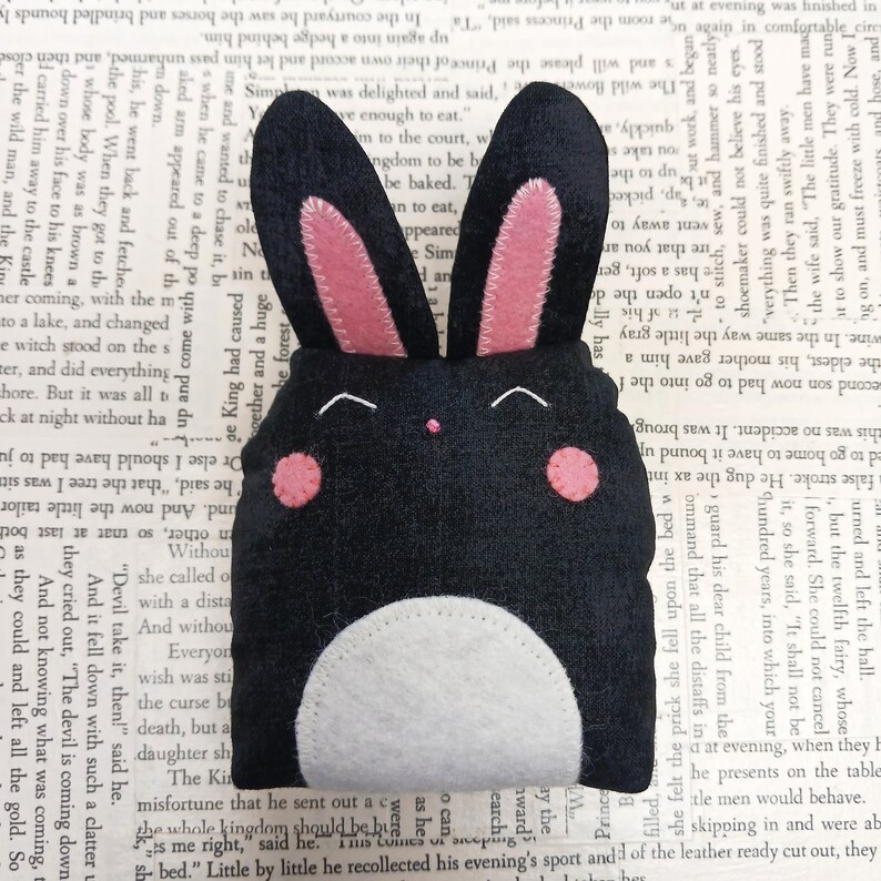 Black & White BUNNY STUFFIE image 3