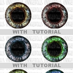 8 Printable REALISTIC Eyechips for Pullip and Neo Blythe Dolls - Etsy ...