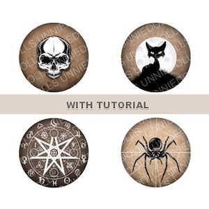 4 Printable HALLOWEEN eyechips for Pullip and Neo Blythe dolls PDF (A4, 10x15)