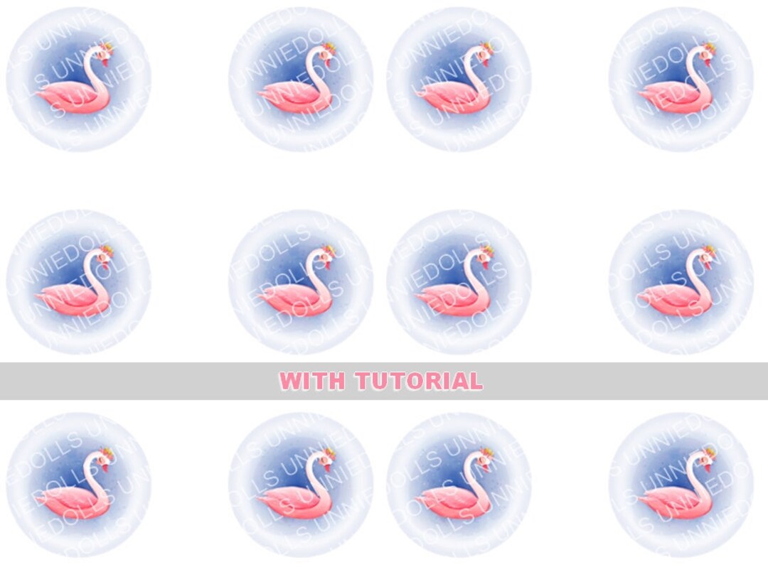 Printable SWAN Eyechips for Pullip and Neo Blythe Dolls PDF A4, 10x15 ...